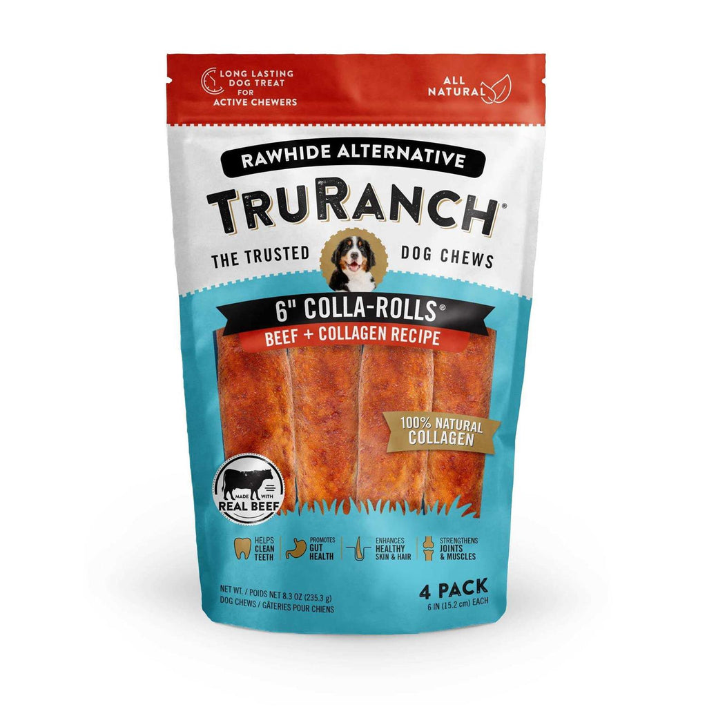 6 Colla-Rolls Beef + Collagen Recipe Dog Chews O48318