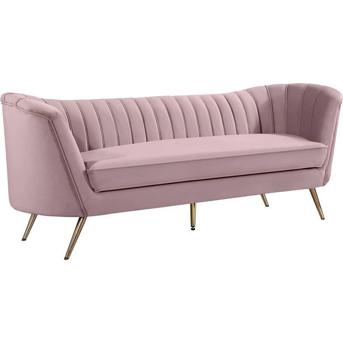3-Piece Set with Accent Chair Loveseat and Sofa in Pink and Gold Q8132