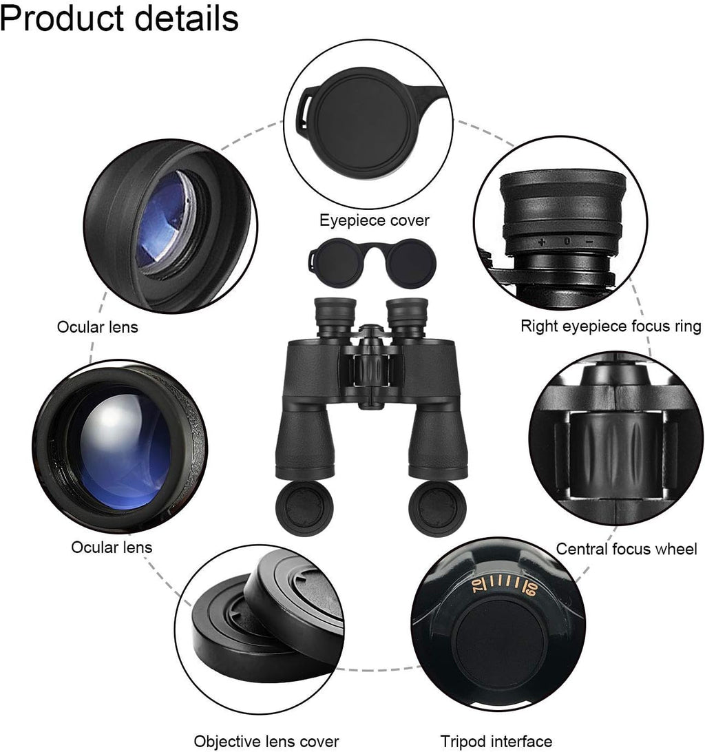 10x50 Waterproof Binoculars with Case and Strap J845630