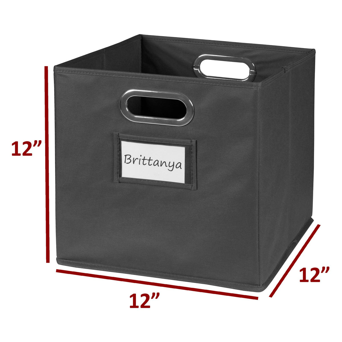 White Storage Sets with Foldable Fabric Storage Bins Y902793