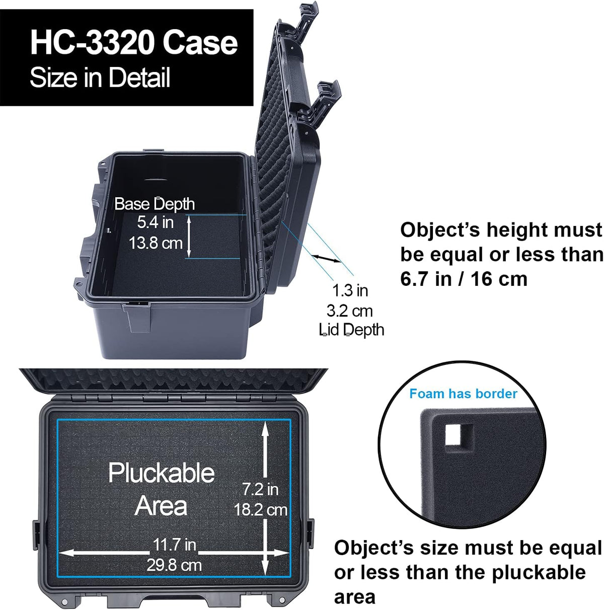 Waterproof Hard Case with Customizable Foam Insert E88114