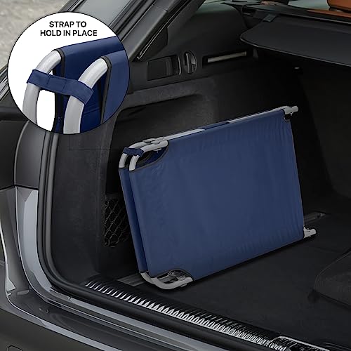 Navy Blue Folding Camping Cot with Storage Bag P5840