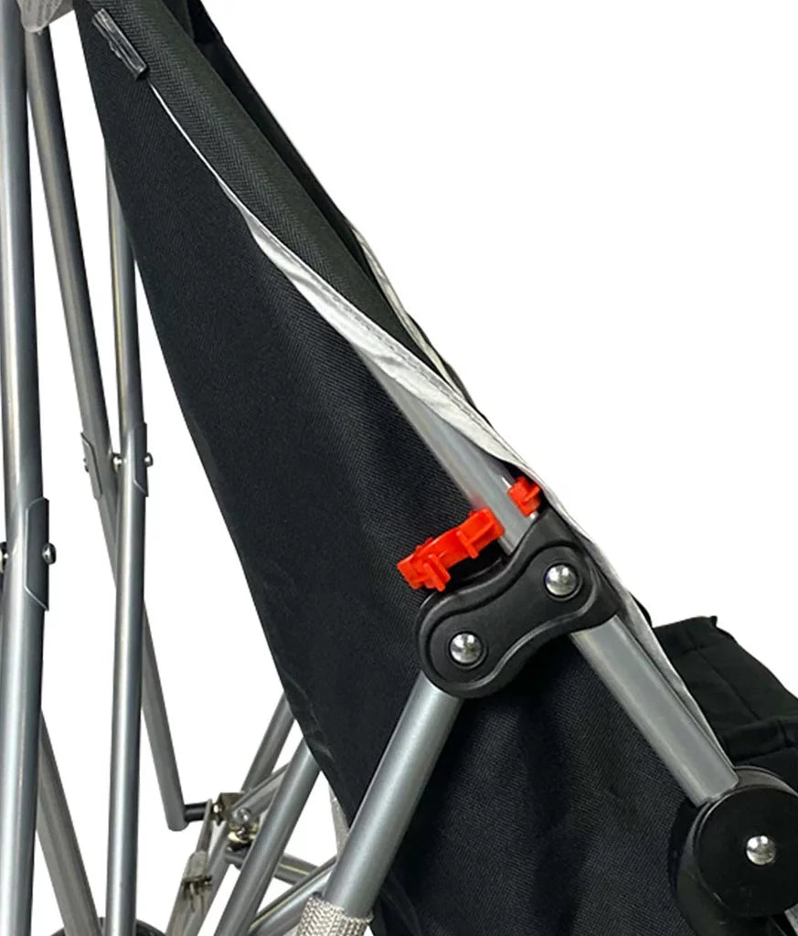 Black Double Umbrella Stroller with EVA Wheel K971