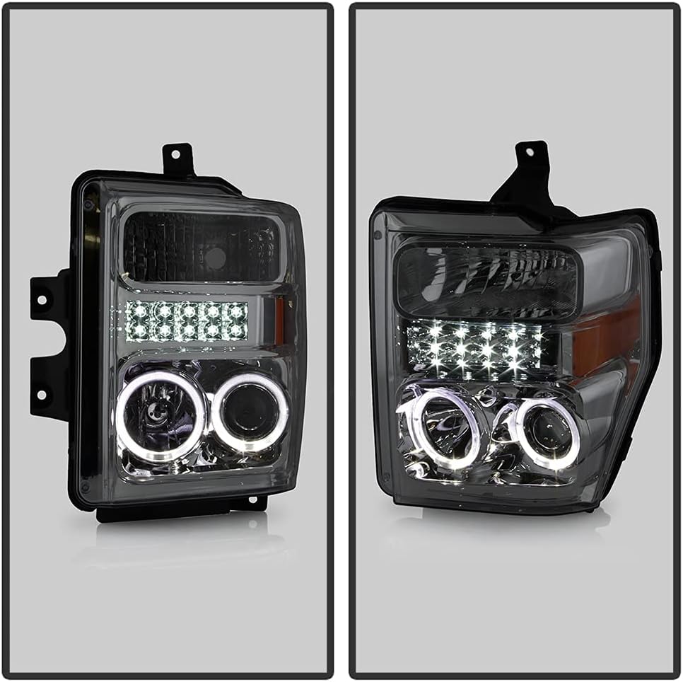 Smoke LED Projector Headlights Driver + Passenger Side J198448