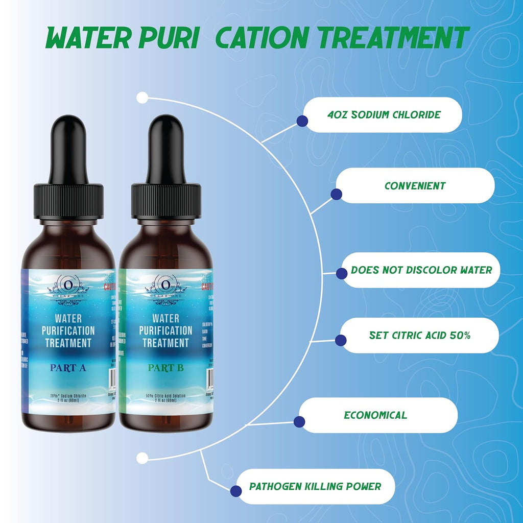 Chlorine Dioxide Kit 2 Part Liquid Set Citric Acid 50% Sodium Solution 4oz M393515