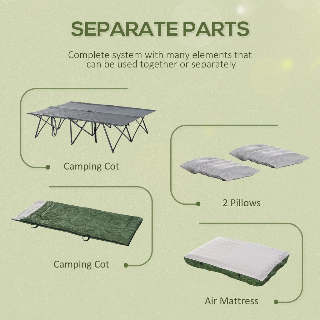 Folding Camping Cot Set with Sleeping Bag and Carry Bag E411905