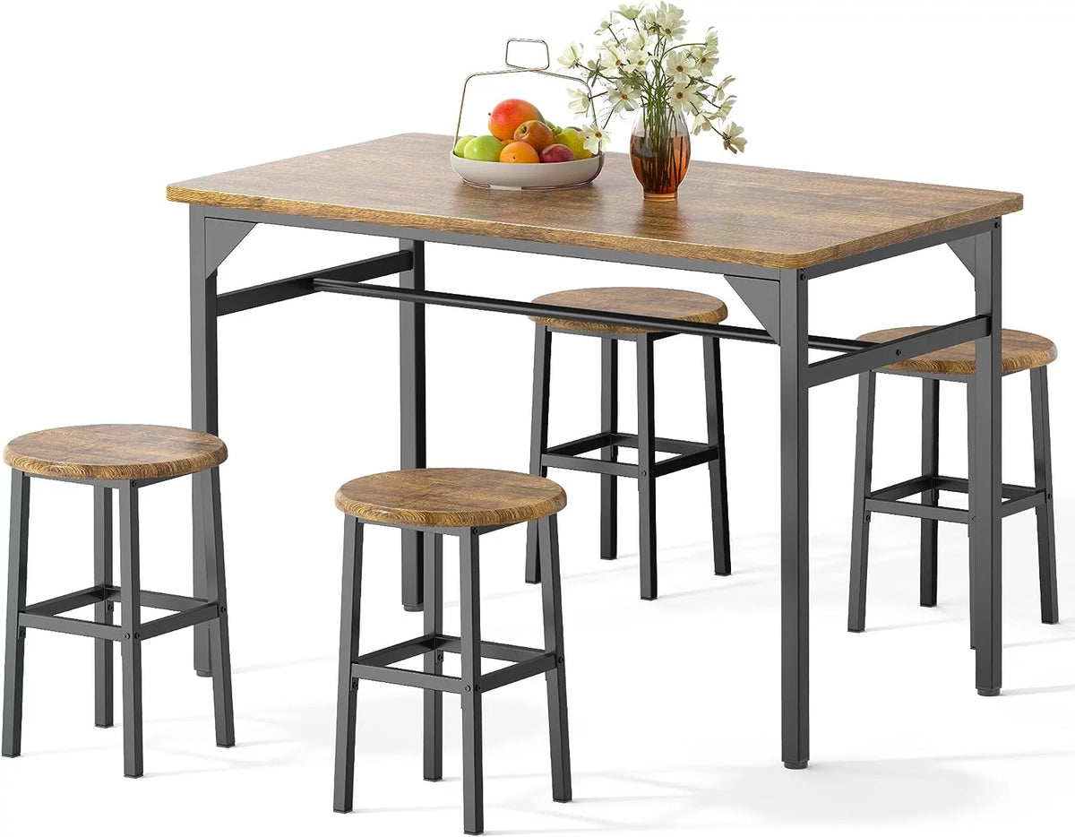 Black Dining Table Set for 4 Q881100