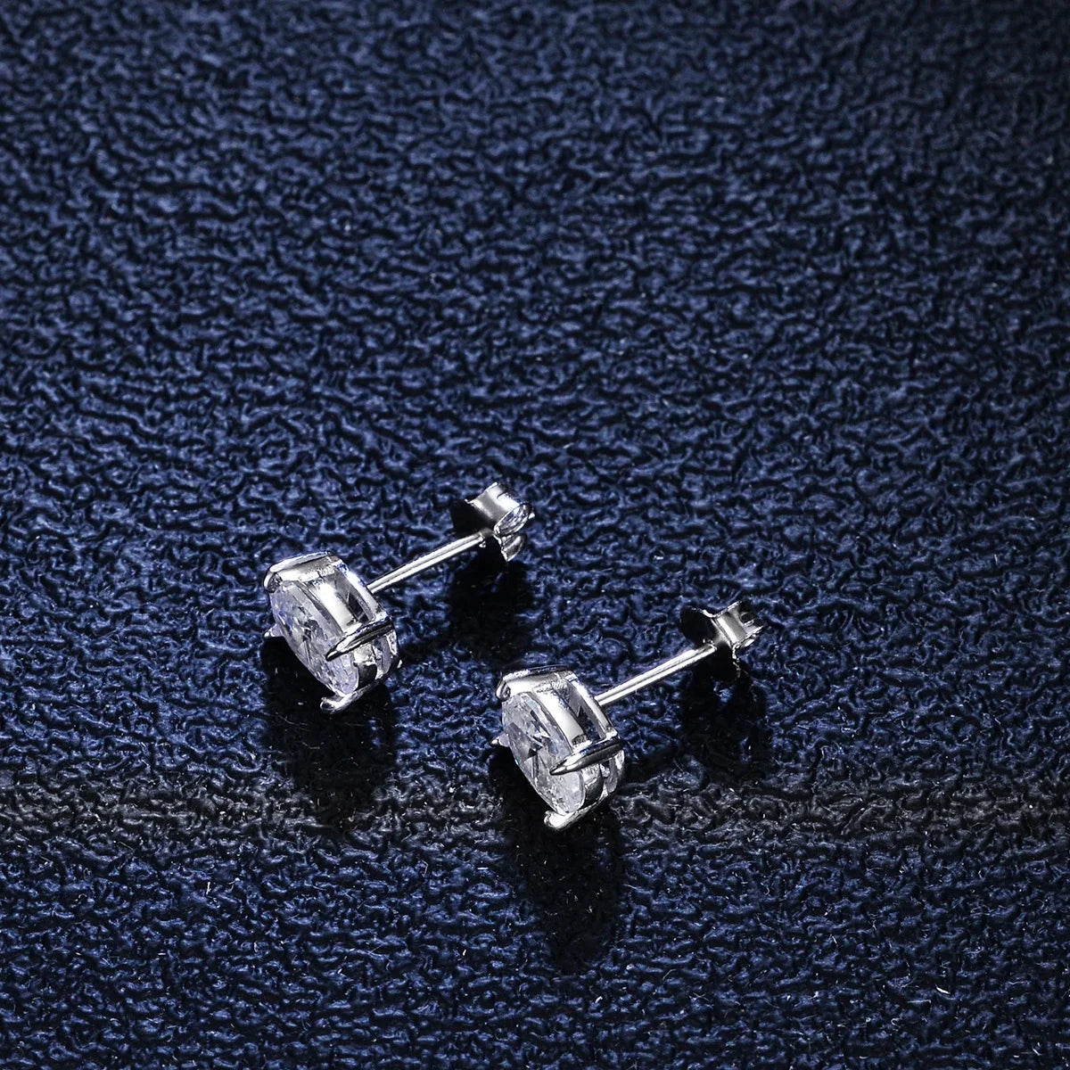 Oval Cut Moissanite Stud Earrings, 925 Sterling Silver, D Color VVS1 Clarity, 2ct K16493