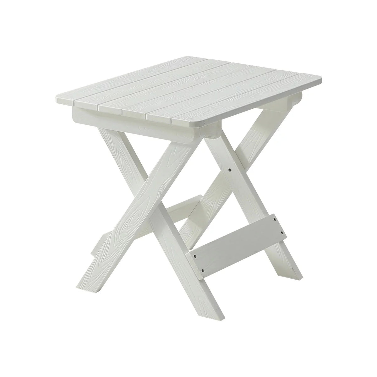 Foldable Small Table and Chair Set with 2 Chairs White Q51491