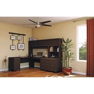 72w Double Pedestal Desk Mocha Cherry C3287