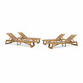 Acacia Wood Chaise Lounge Set of 4 K174