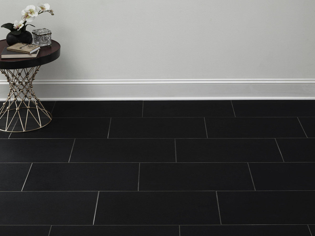 Absolute Black Honed Granite Tile, 12 x 24, 3/8 inch Thick J2867