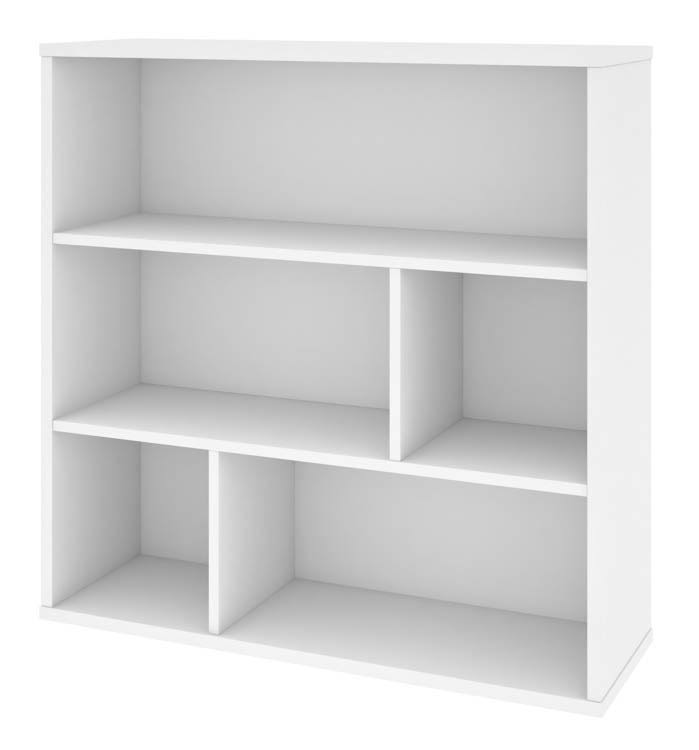 White Asymmetrical Shelving Unit V239