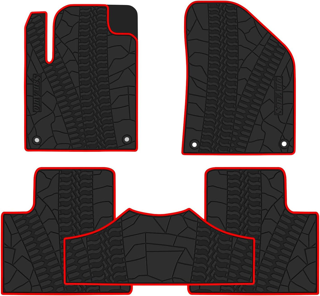 Cargo Liners Trunk Mats Full Black Rubber Pack of 2 I15448