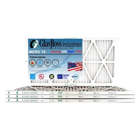 20x36x1 MERV 10 Furnace Air Filter, Qty:4 M740824