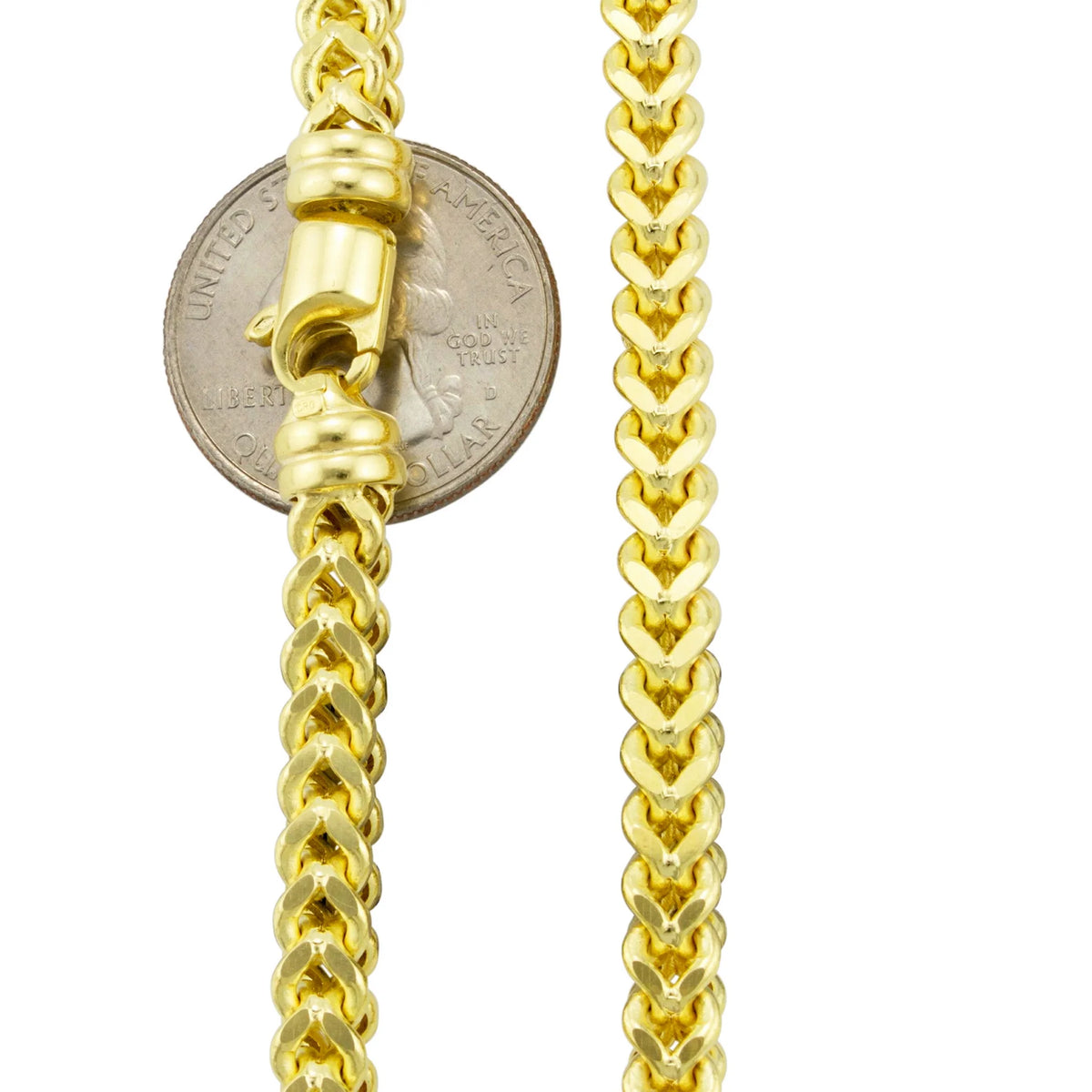 10k Yellow Gold 5mm Franco Chain Bracelet H223