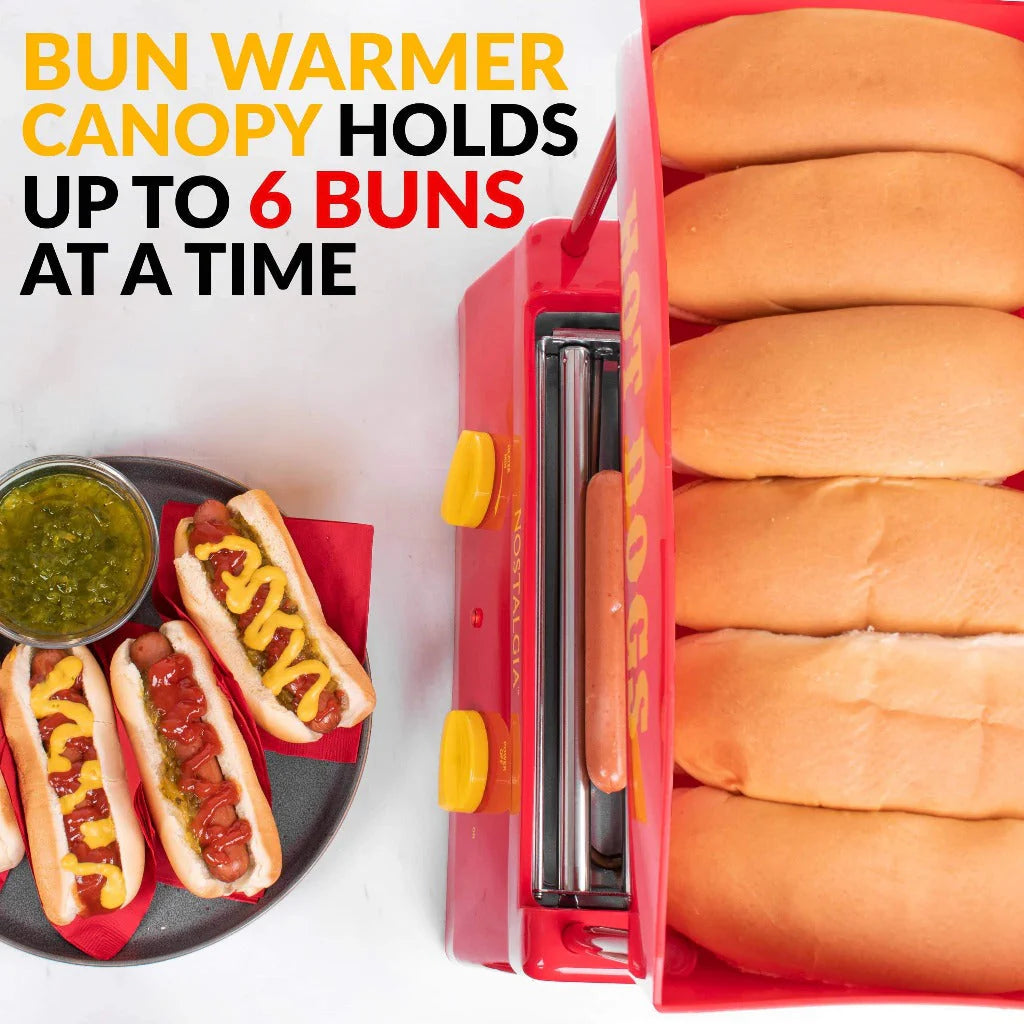 Hot Dog Roller and Bun Warmer, 8 Hot Dog and 6 Bun Capacity D237