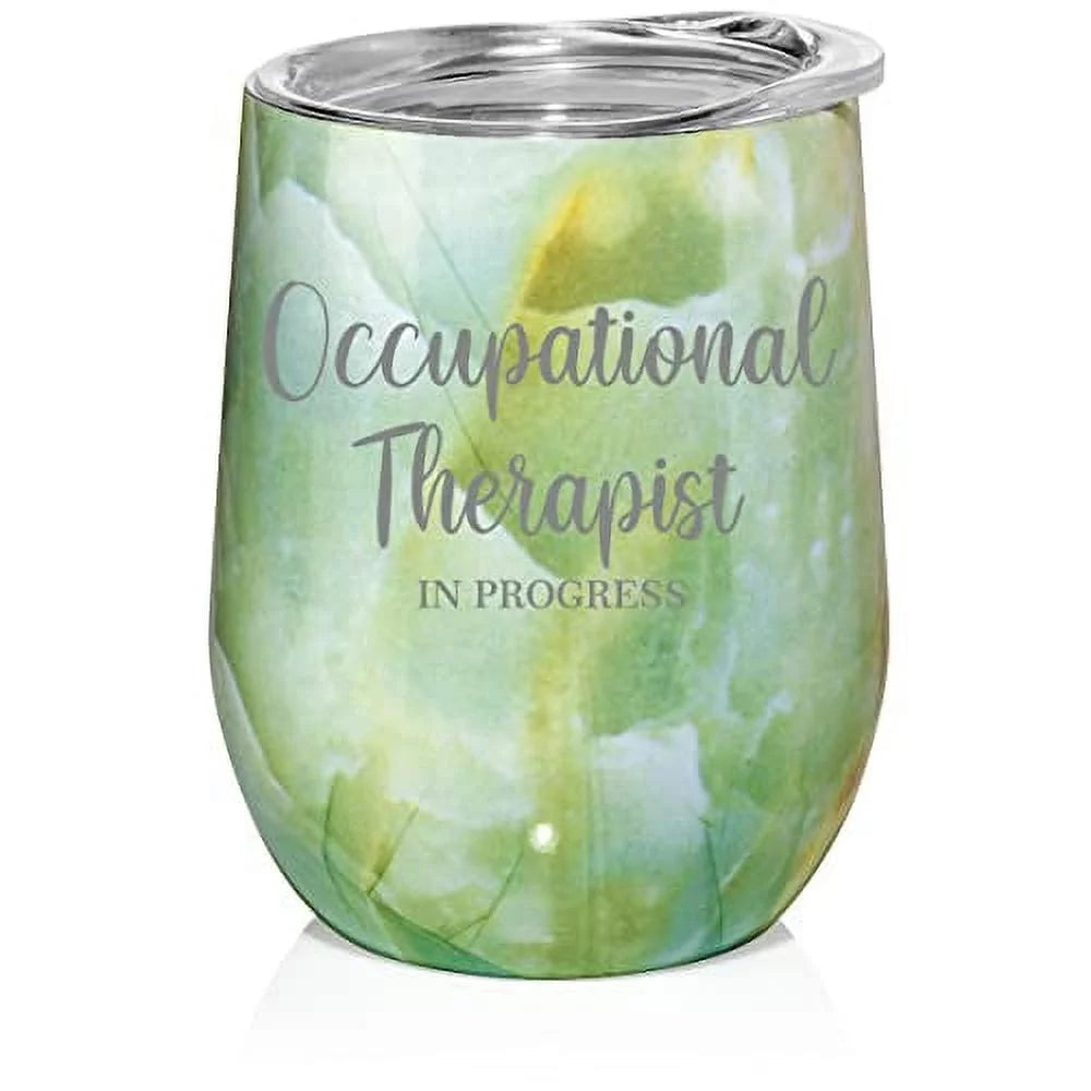 12 oz Stainless Steel Stemless Wine Tumbler with Lid Q29349