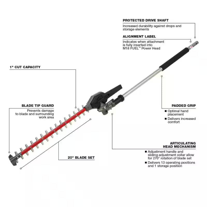 Lithium Ion Brushless Cordless String Trimmer Kit with Hedge Trimmer Attachment R166