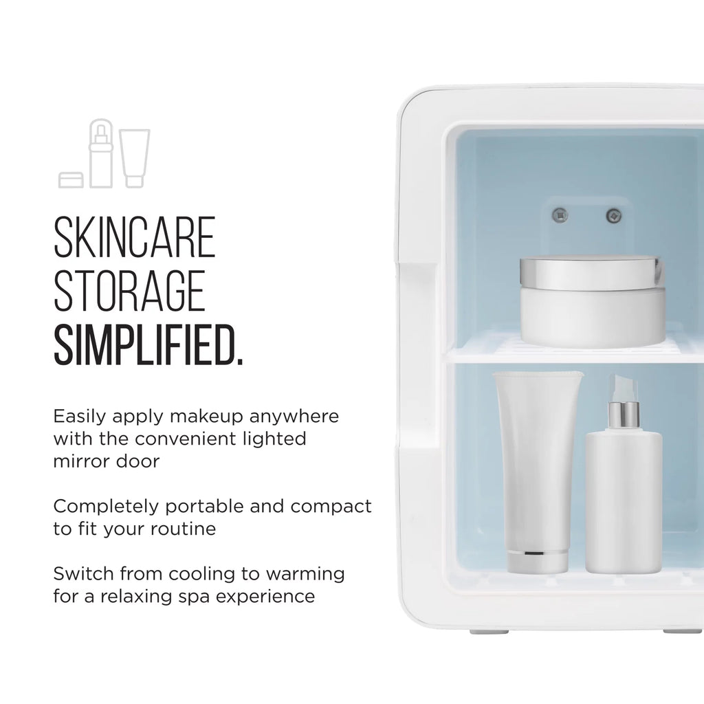 White 6L Mini Fridge with LED Light Z23204