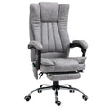 Gray Microfiber High Back Office Chair with Massage and Footrest F575