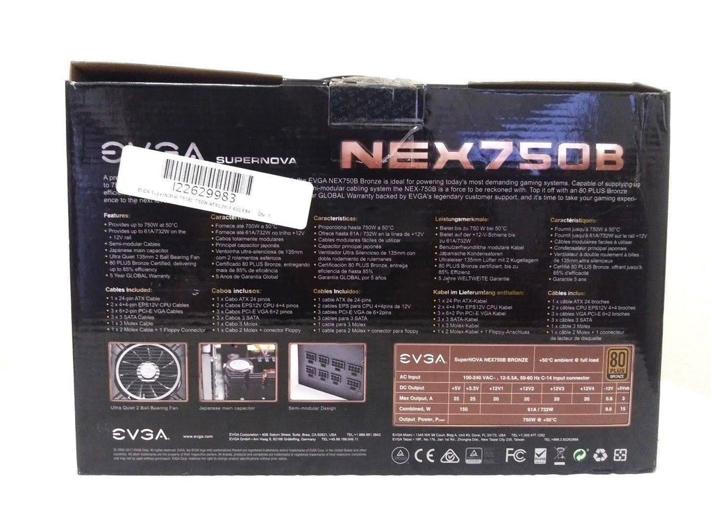 750W 80plus Bronze Power Supply E14399
