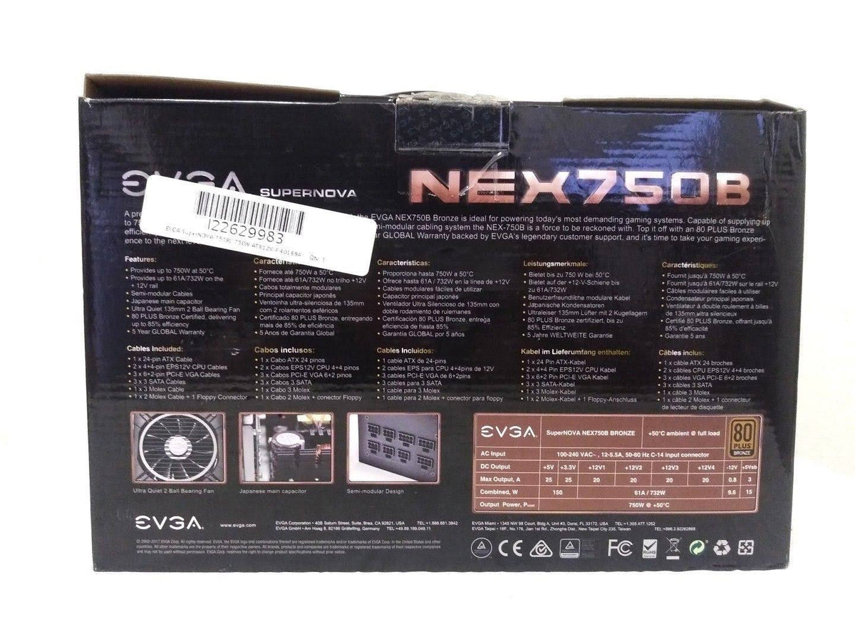 750W 80plus Bronze Power Supply E14399