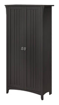 Tall Storage Cabinet with Doors Vintage Black S32614