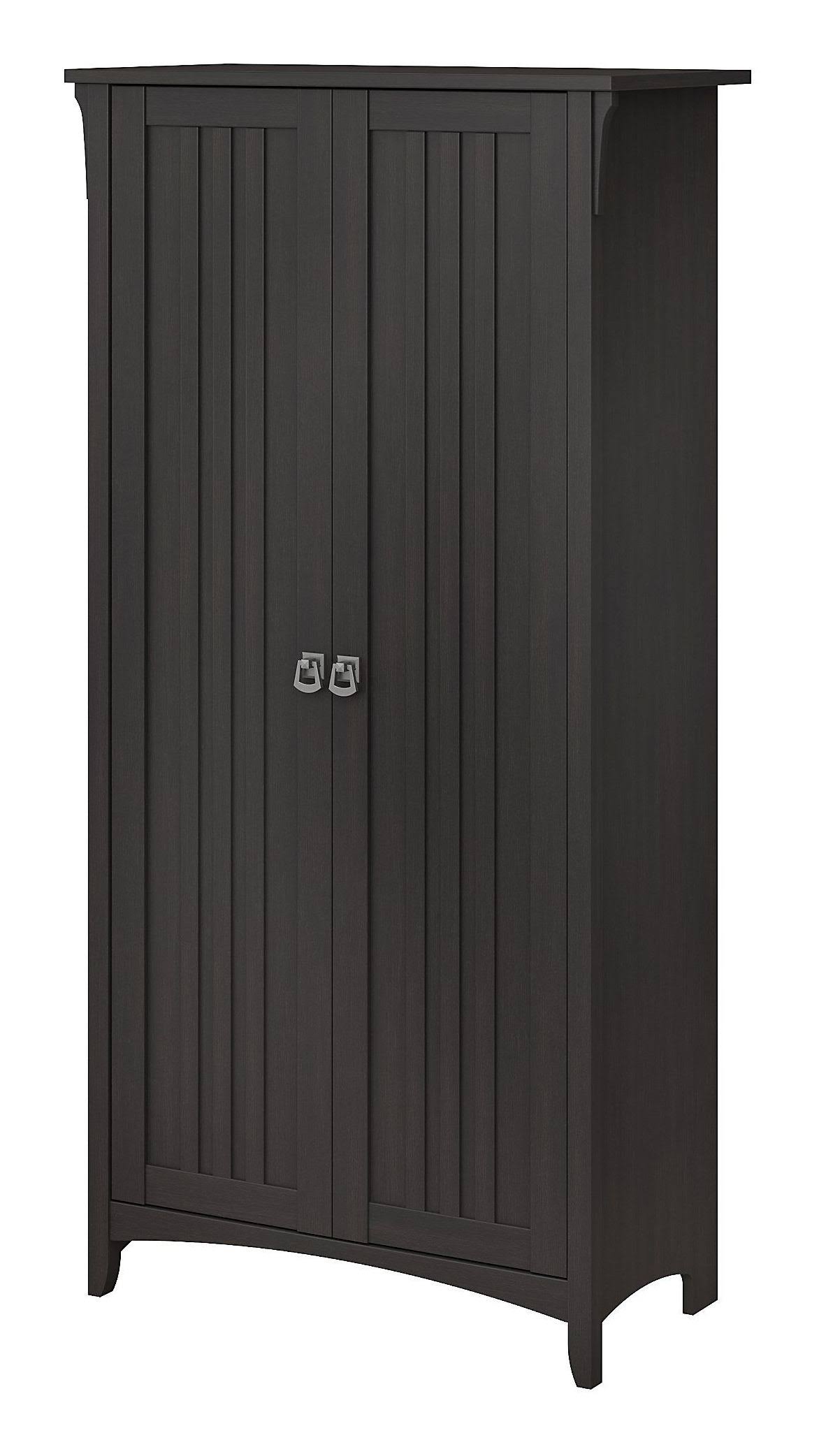 Tall Storage Cabinet with Doors Vintage Black S32614
