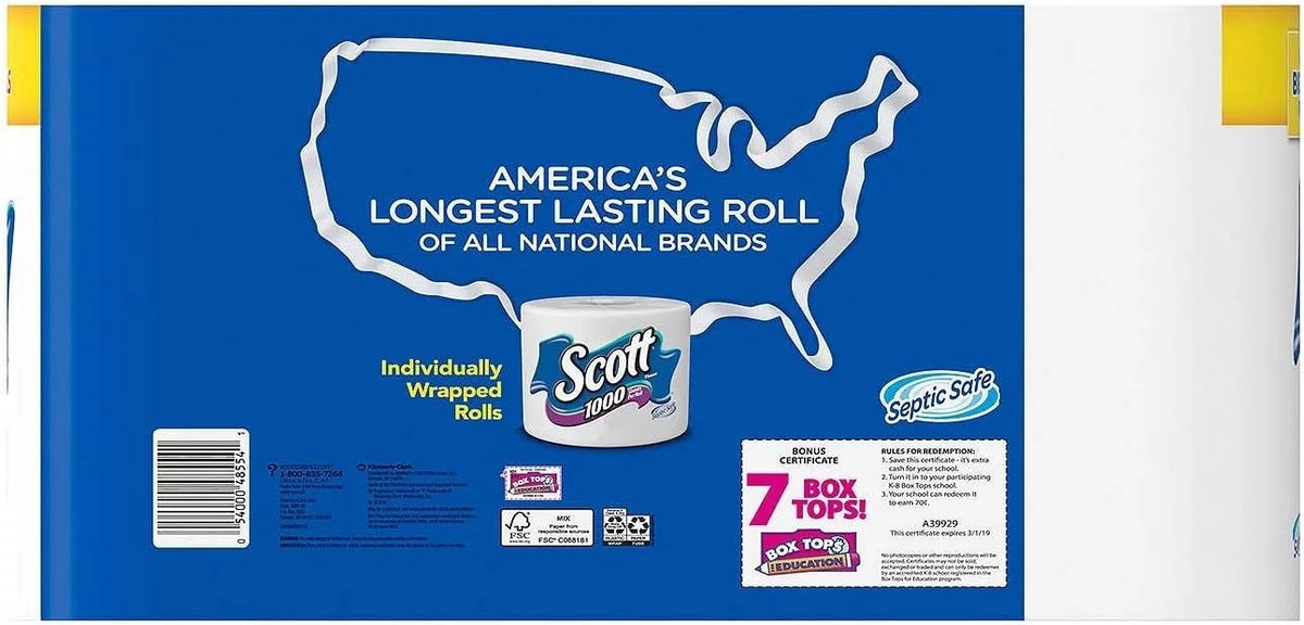 Bath Tissue 1000 Sheets 45 Rolls C2700