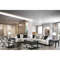 Ivory Fabric Sofa and Loveseat T53963