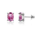 Oval Cut Moissanite Stud Earrings, 925 Sterling Silver, D Color VVS1 Clarity, 2ct K16493