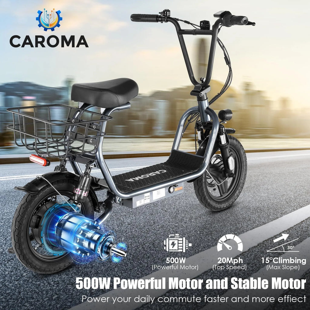 Electric Scooter 500W 25Miles 20Mph White K4036