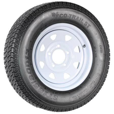 St185/80D13 13" White Spoke Trailer Tire Rim C347588