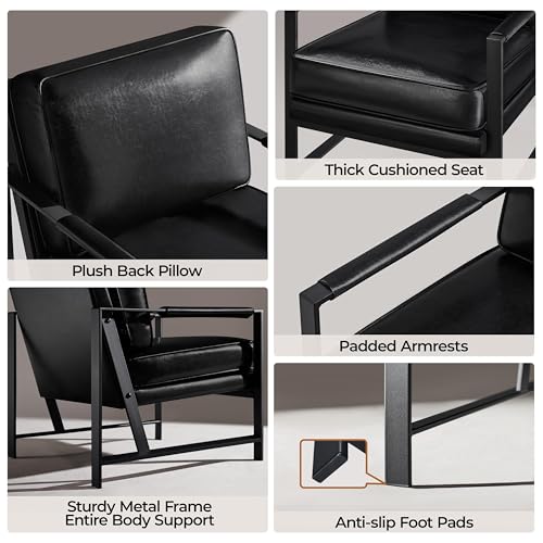 Light Brown PU Leather Armchair Set of 2 T431