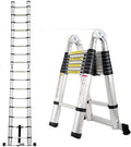 16.5FT/5M Telescopic Aluminum Extension Ladder with Slip-Proof Feet A4942