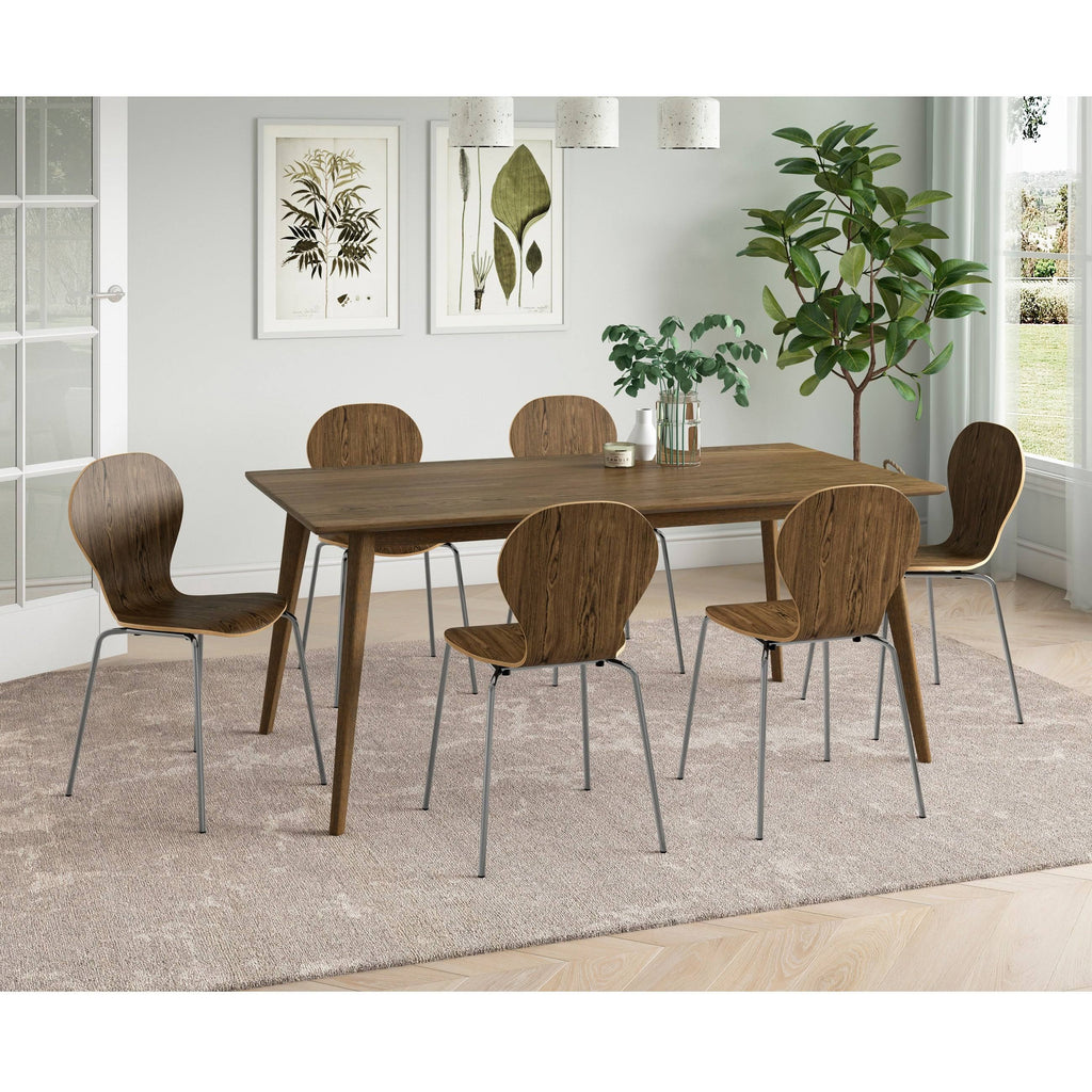 White/Natural Rectangular Dining Table S748008