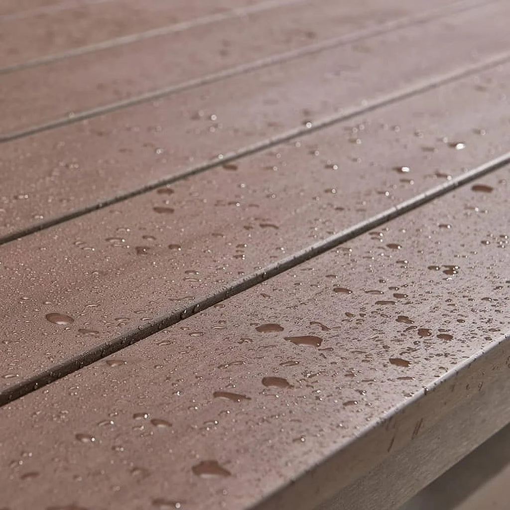 Brown 6-Person Poly Lumber Outdoor Dining Table Z2131