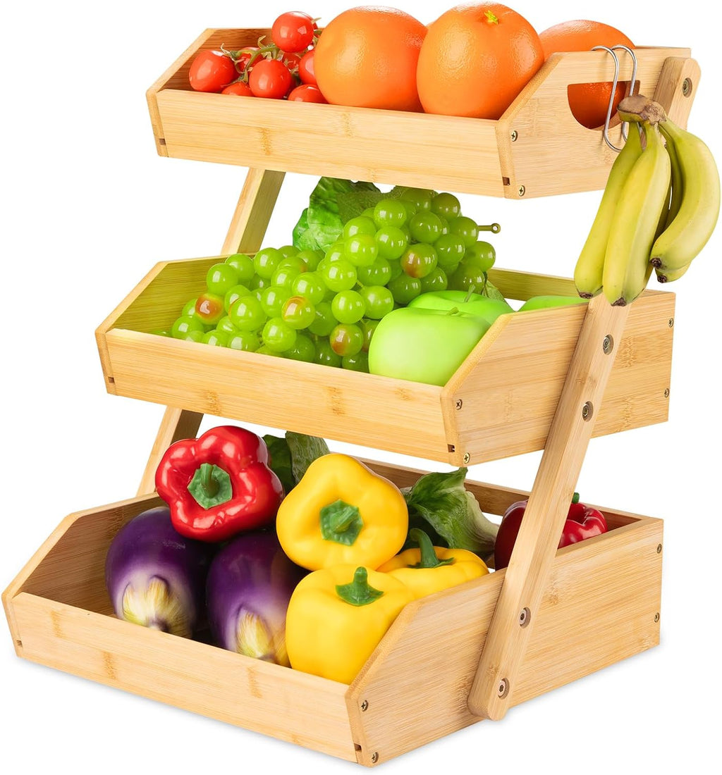 Bamboo Fruit Basket with Banana Hook B109826