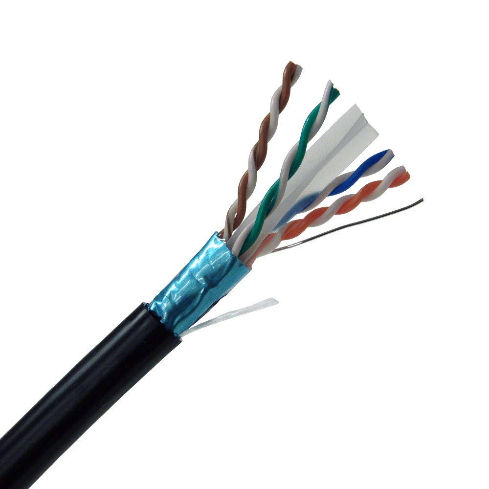 Cat6a Shielded Bulk Ethernet Cable, 23 AWG, 1000ft K9781