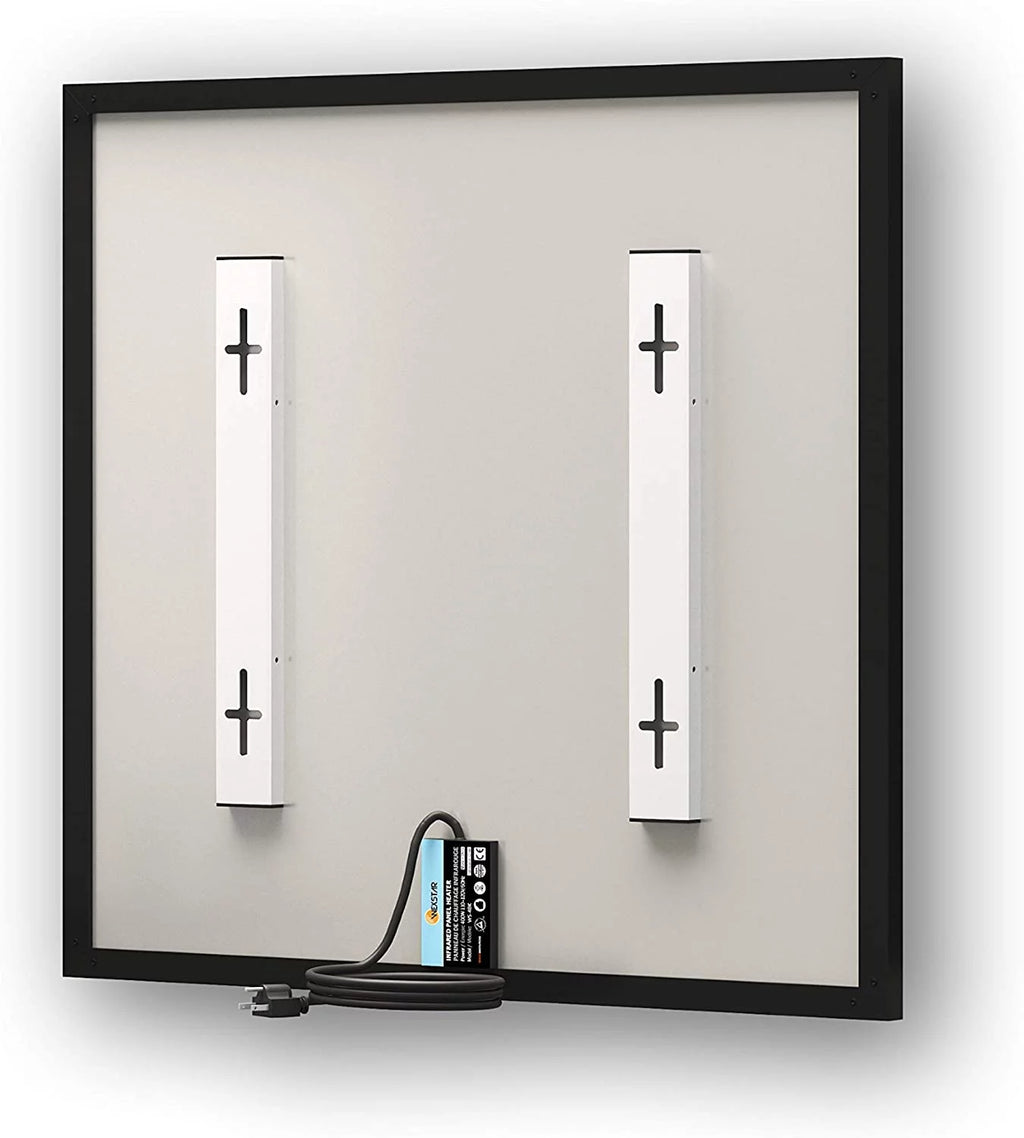 400 Watt Infrared Electric Panel Heater Black A252701