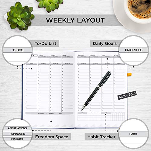 Purple-Grey Undated Weekly Planner X4436