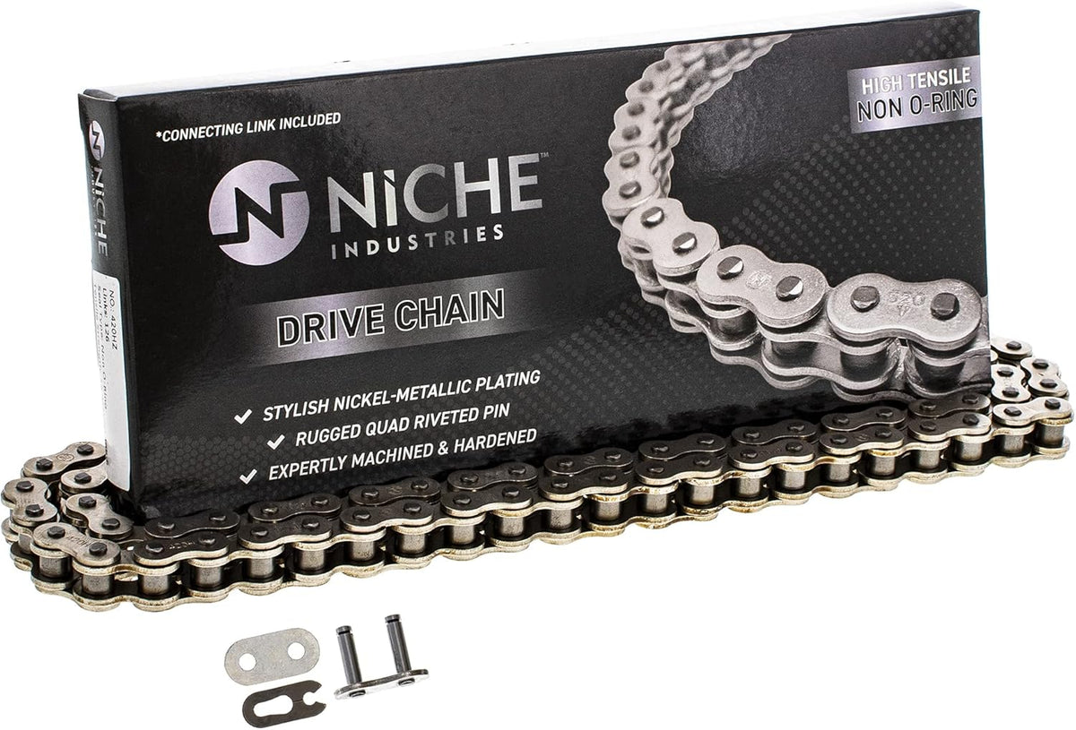 Drive Sprocket Chain Combo Front 15 Rear 36 Tooth 420HZ Standard 86 Links Pack of 2 J4286