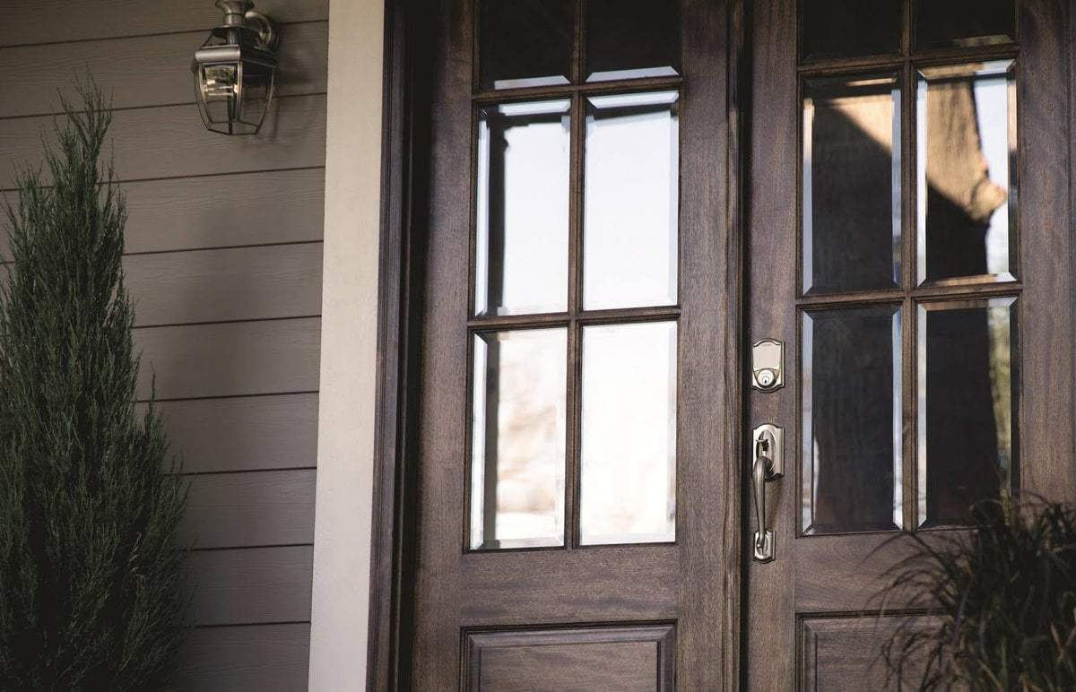 Satin Nickel Entry Door Handleset E7270