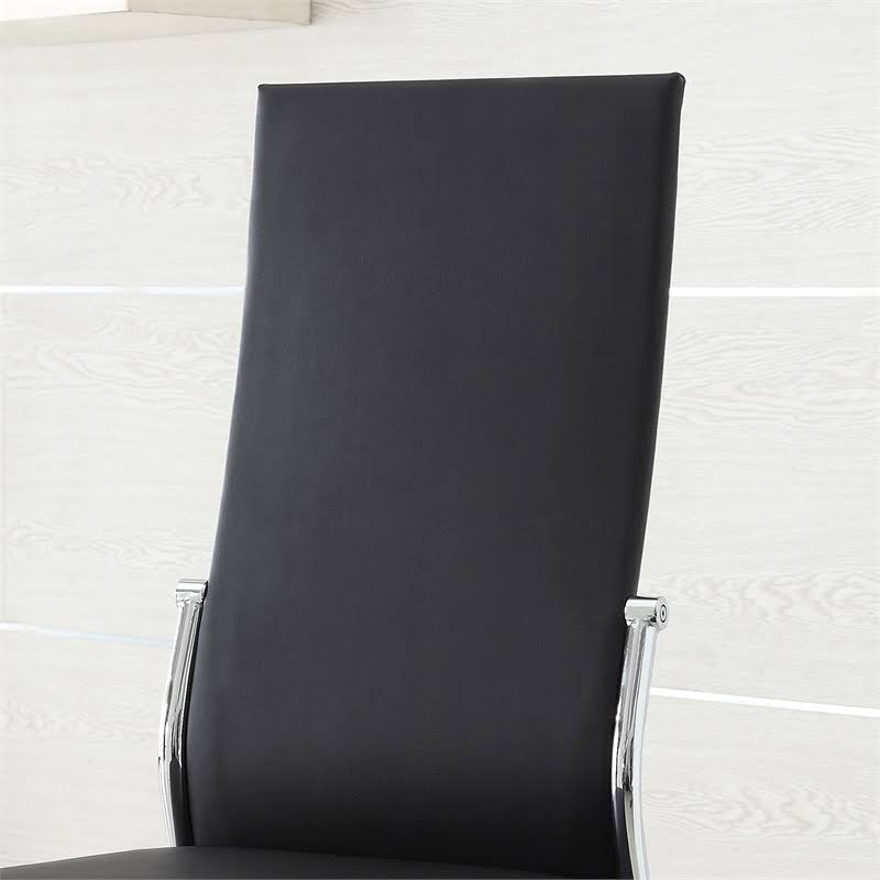 Black Highback Side Chair Set of 2 Z80049