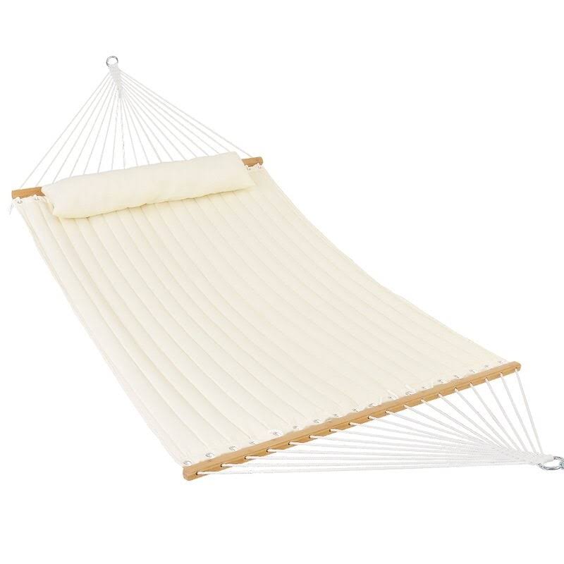 Blue Stripe Padded Hammock with Spreader Bar Q949