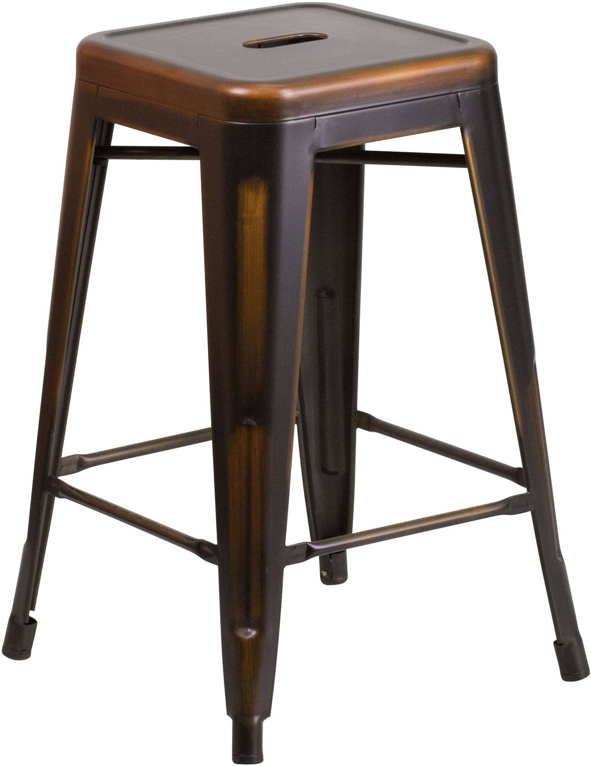 High Backless Metal Indoor Counter Height Stool E6751