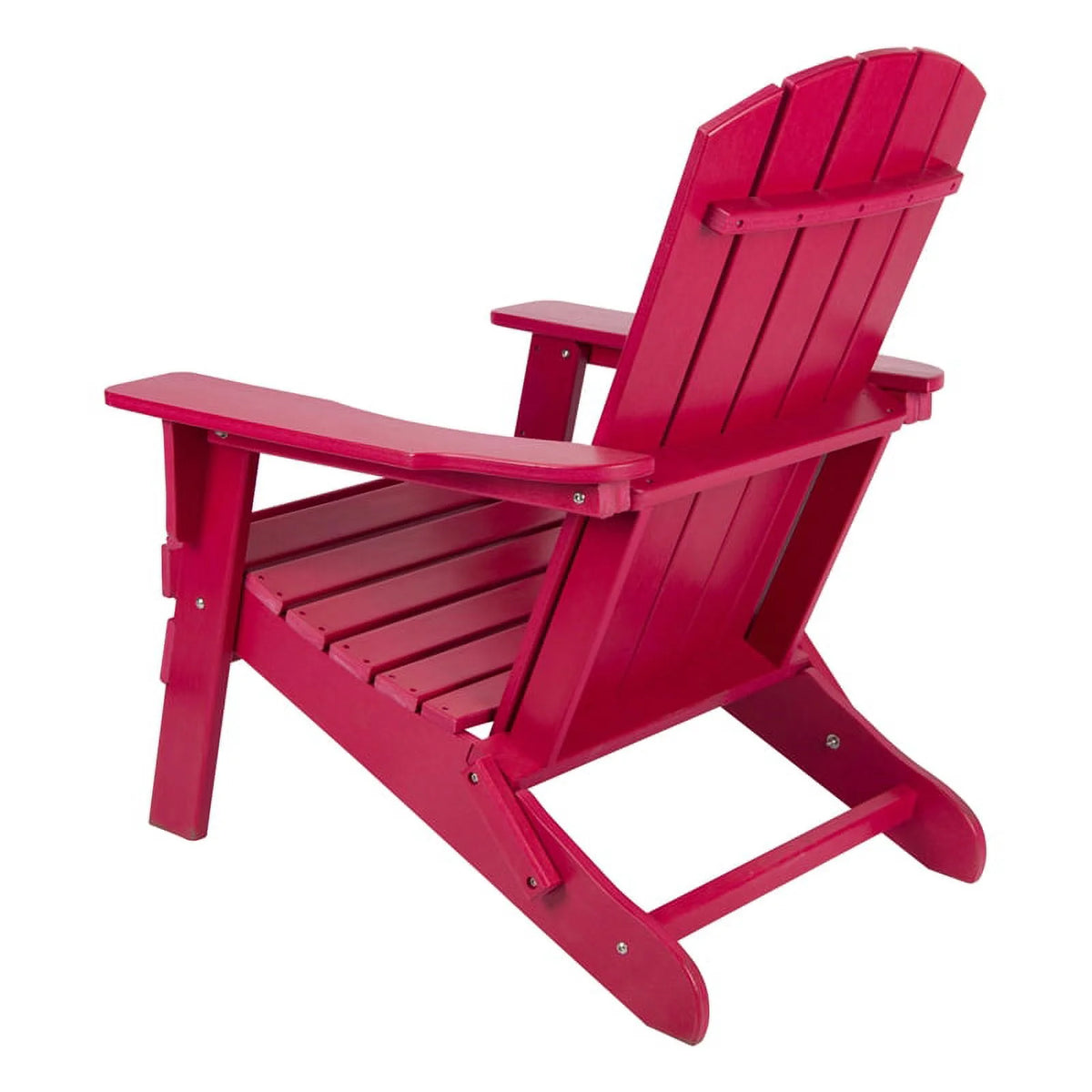Red All-Weather Resin Folding Adirondack Chair J123526