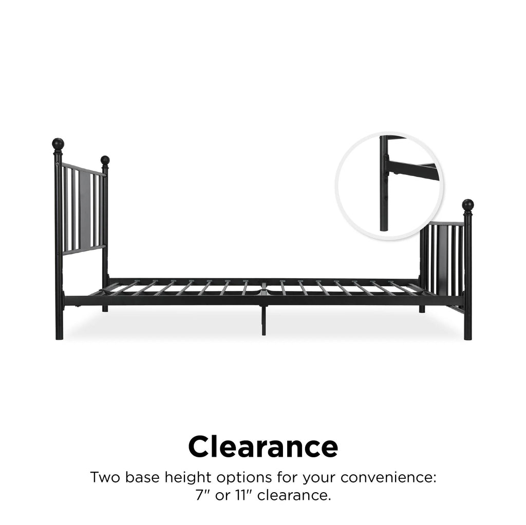Queen Black Metal Platform Bed N4514