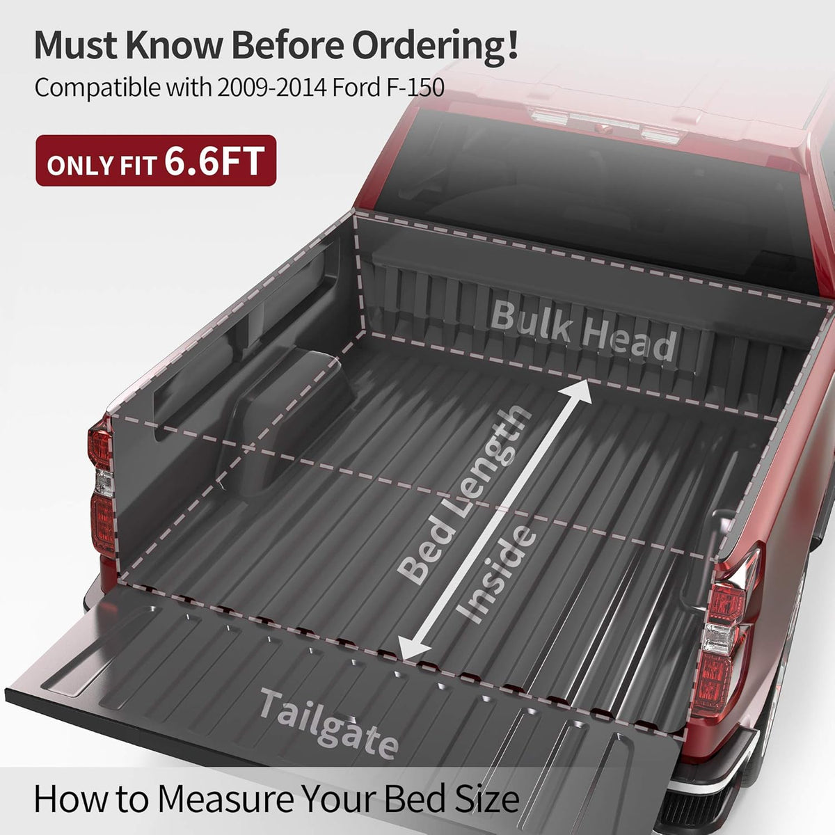 Soft Tri-Fold Truck Bed Tonneau Cover with 6.5 ft Bed N5421